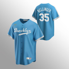Men's Los Angeles Dodgers #35 Cody Bellinger Light Blue Alternate Cooperstown Collection Jersey