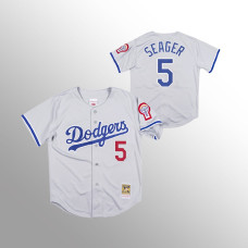Los Angeles Dodgers Corey Seager Gray 1981 Authentic Jersey