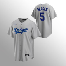 Men's Los Angeles Dodgers Corey Seager #5 Gray Replica Alternate Jersey