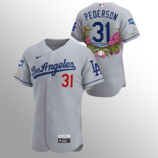 Joc Pederson Los Angeles Dodgers Gray 2020 World Series Champions Tommy Bahama Authentic Road Jersey