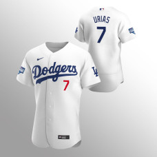 Men's Los Angeles Dodgers Julio Urias 2020 World Series Champions White Authentic Home Jersey