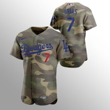 Men's Los Angeles Dodgers Julio Urias 2021 Armed Forces Day Camo Authentic Jersey