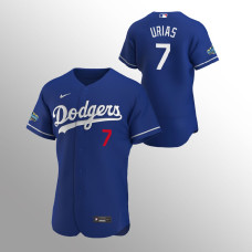 Men's Los Angeles Dodgers Julio Urias Authentic Royal 2020 Alternate Patch Jersey