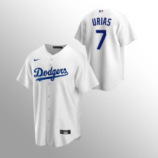 Men's Los Angeles Dodgers Julio Urias #7 White Replica Home Jersey