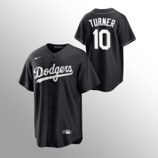 Justin Turner Los Angeles Dodgers Black Alternate Fashion Replica Jersey