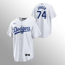Men's Los Angeles Dodgers Kenley Jansen #74 White Replica Home Player Jersey