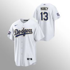 Men's Los Angeles Dodgers Max Muncy 2021 Gold Program White Replica Jersey