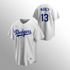 Men's Los Angeles Dodgers #13 Max Muncy White Home Cooperstown Collection Jersey