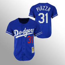Men's Los Angeles Dodgers Mike Piazza #31 Royal Cooperstown Collection Mesh Batting Practice Jersey