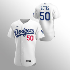 Men's Los Angeles Dodgers Mookie Betts #50 White Authentic 2020 Home Jersey