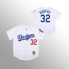 Los Angeles Dodgers Sandy Koufax White 1981 Authentic Jersey