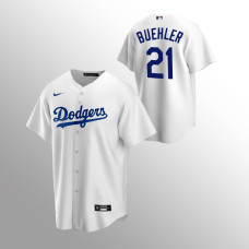 Men's Los Angeles Dodgers Walker Buehler #21 White Replica Home Jersey