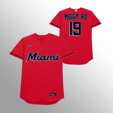 Miguel Rojas Miami Marlins Red 2021 Players' Weekend Miggy Ro Jersey