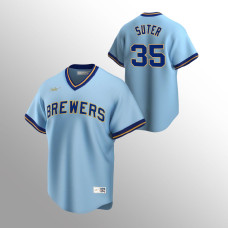 Brent Suter Milwaukee Brewers Powder Blue Cooperstown Collection Road Jersey