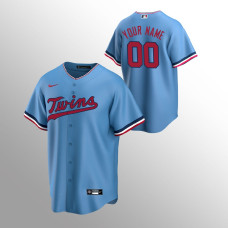 Men's Minnesota Twins Custom #00 Light Blue 2020 Replica Alternate Jersey