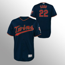 Men's Minnesota Twins Navy Authentic Collection Alternate #22 Miguel Sano Flex Base Jersey