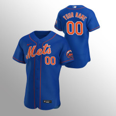Men's New York Mets Custom Authentic Royal 2020 Alternate Team Logo Jersey
