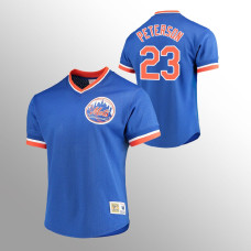 New York Mets David Peterson Royal Cooperstown Collection Mesh V-Neck Jersey