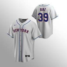 Men's New York Mets Edwin Diaz #39 Gray Replica Road Jersey