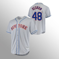 Jacob deGrom New York Mets Gray Cool Base Road Official Player Jersey