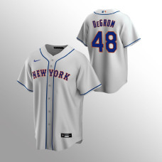 Men's New York Mets Jacob deGrom #48 Gray Replica Road Jersey