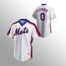 Men's New York Mets #0 Marcus Stroman White Home Cooperstown Collection Jersey
