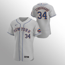 Men's New York Mets Noah Syndergaard Authentic Gray 2020 Road Jersey
