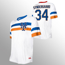 New York Mets Noah Syndergaard White Cooperstown Collection V-Neck Jersey