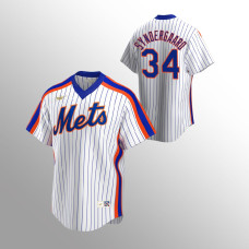 Men's New York Mets #34 Noah Syndergaard White Home Cooperstown Collection Jersey