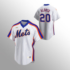 Men's New York Mets #20 Pete Alonso White Home Cooperstown Collection Jersey