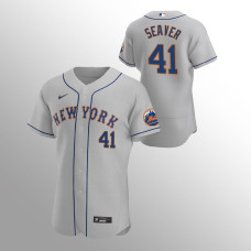 Men's New York Mets Tom Seaver #41 Gray 2020 Authentic Road Jersey
