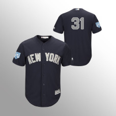 Men's New York Yankees #31 Navy Aaron Hicks 2019 Spring Training Alternate Cool Base Majestic Jersey