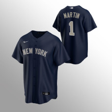 Men's New York Yankees Billy Martin #1 Navy Replica Alternate Jersey
