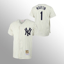 New York Yankees Billy Martin Cream Throwback Authentic Jersey