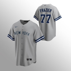 Men's New York Yankees Clint Frazier #77 Gray Replica Road Jersey