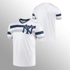 Men's New York Yankees Cooperstown Collection White V-Neck Jersey