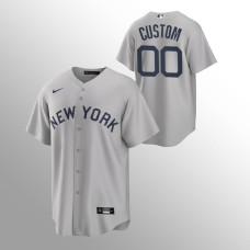Custom New York Yankees Gray 2021 Field of Dreams Replica Jersey