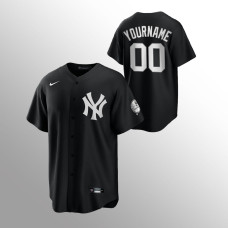 Custom New York Yankees Black Alternate Fashion Replica Jersey