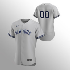 Men's New York Yankees Custom Authentic Gray 2020 Road Jersey