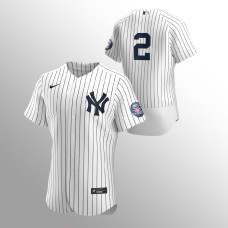 Men's New York Yankees Derek Jeter #2 White 2020 Hall of Fame Induction Authentic Jersey