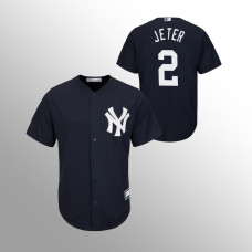 Men's New York Yankees Derek Jeter #2 Navy Replica Big & Tall Jersey