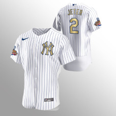 New York Yankees Derek Jeter White 2009 World Series Champions Jersey