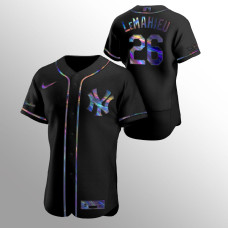 DJ LeMahieu New York Yankees Black Authentic Holographic Golden Edition Jersey