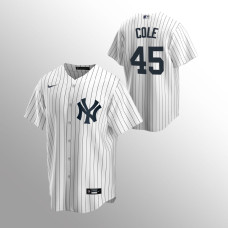 Men's New York Yankees Gerrit Cole #45 White Replica Home Jersey
