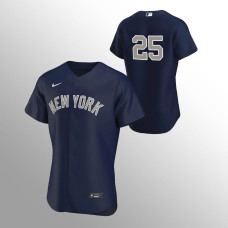 Men's New York Yankees Gleyber Torres Authentic Navy 2020 Alternate Jersey