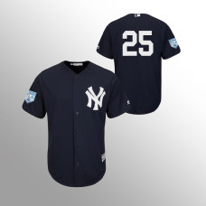 Men's New York Yankees #25 Navy Gleyber Torres 2019 Spring Training Cool Base Majestic Jersey