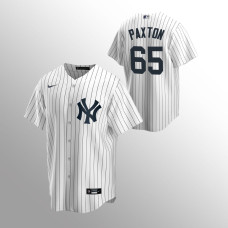 Men's New York Yankees James Paxton #65 White Replica Home Jersey