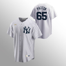 Men's New York Yankees #65 James Paxton White Home Cooperstown Collection Jersey