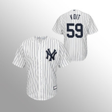 Men's New York Yankees Luke Voit #59 White Replica Big & Tall Jersey