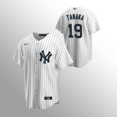 Men's New York Yankees Masahiro Tanaka #19 White Replica Home Jersey